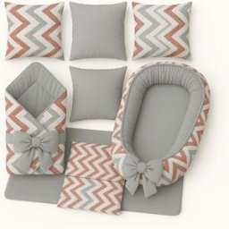 BabyTýpka sada L - Cikcak Red Grey