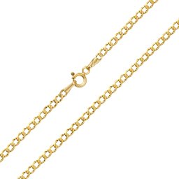 Silvego Zlatý řetízek Curb Pancr ze žlutého zlata s broušenými očky - 2,7 mm - FNN1193NGY