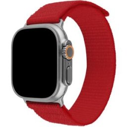 FIXED Nylon Sporty Strap pro Apple Watch Ultra 49mm červený