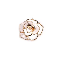 Brož květ, barva 4 zlatá