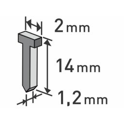 EXTOL PREMIUM Hřebíky 14 mm, 2,0x0,52x1,2 mm, balení 1000 ks 8852405-XG