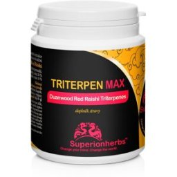 Superionherbs Triterpen Max - extrakt z Duanwood Red Reishi - 20 % triterpenů, 90 tobolek