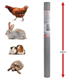 DEMA Voliérové ​​čtyřhranné pletivo pozinkované 6,4 mm, 1,1x2,1 m, drát 0,6 mm 31226D