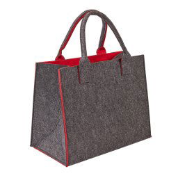 DEMA Plstěná taška 35x20x28 cm Shopper L antracit/červená 39051D