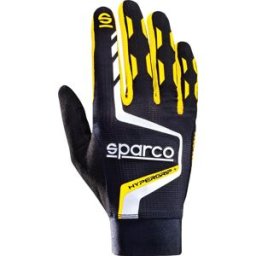 Sparco Hypergrip+ Sim Racing gamingové rukavice, barva černo-žlutá, velikost 9