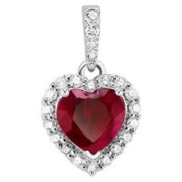 DIAMOND SPOT Přívěsek rubínové srdce SRP115681R (Au 585/1000, 1,02 g)