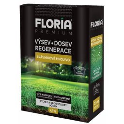 FLORIA Trávníkové hnojivo na výsev, dosev a regeneraci 2,5 kg FL02400012025