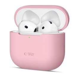 Pouzdro Tech-Protect Silicone na AirPods 4 - Růžové