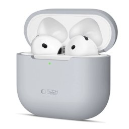 Pouzdro Tech-Protect Silicone na AirPods 4 - Šedé
