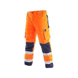 CXS Kalhoty CXS CARDIFF, výstražné, zateplené, pánské, oranžové, vel. 3XL 1111-001-205-97