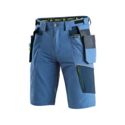 CXS Kraťasy CXS NAOS pánské, modro-modré, HV žluté doplňky, vel. 52 1060-100-406-52