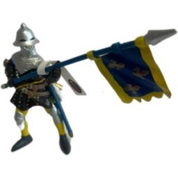 Papo Válečník se standartou modrý