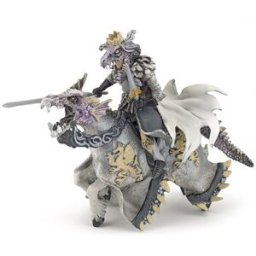 Papo Dračí bílý král na koni