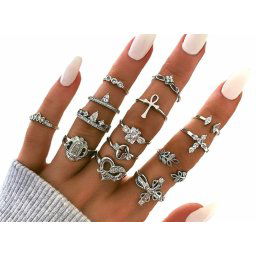 prsten (set 14 ks) JEWELRY & WATCHES - Punk Boho - N102