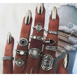 prsten (set 10 ks) JEWELRY & WATCHES - BOHO - G25