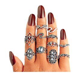 prsten (set 11 ks) JEWELRY & WATCHES - Punk Retro - B50
