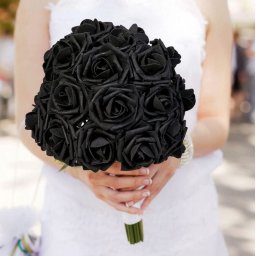 černá růže (dekorace) JEWELRY & WATCHES - Black - KW65