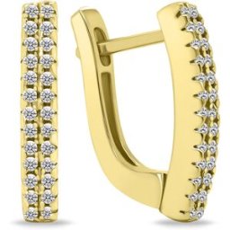 Brilio Silver Pozlacené náušnice se zirkony EA660Y (Ag925/1000, 2,7 g)