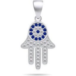 Brilio Silver Stříbrný přívěsek se zirkony Hamsa PT79W (Ag925/1000, 2,1 g)