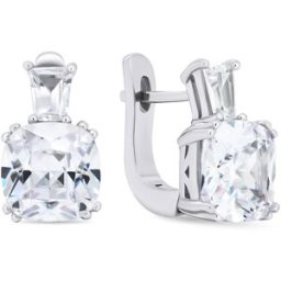 Brilio Silver Stříbrné náušnice se zirkony EA633W (Ag925/1000, 6,2 g)