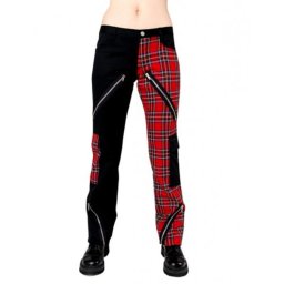 kalhoty Black Pistol - Freak Pants Tartan Black-Red size - B-1-21-060-04