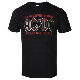 tričko pánské AC/DC - Back In Black Europe 1980 - Black - 51437600