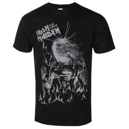 tričko pánské Iron Maiden - Est. 1975 Life After Death Flames - ROCK OFF - IMTEE202MB