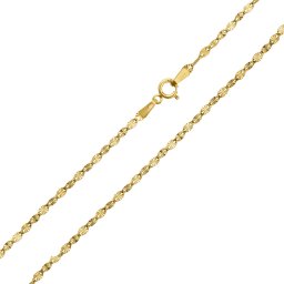 Silvego Zlatý řetízek Sunburst ze žlutého zlata se zdobenými očky 2 mm - FNN1663NGY