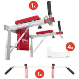 Apriori Bradla + hrazda, závěsná na stěnu, nerez tyč hrazdy - lomená