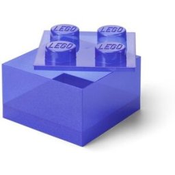 Lego úložný box s víkem, třpytivě fialový