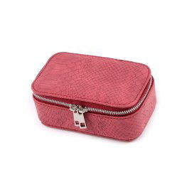Malá šperkovnice na zip 8x13x6 cm, barva 2 vínová
