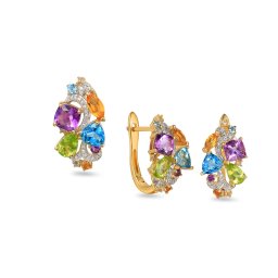 Souprava s drahokamy Dubai, 14K IZBR619S