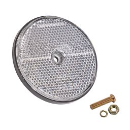 DEMA Kulatá odrazka 70 mm šroubovací, bílá 69033D