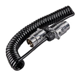 DEMA Spirálový prodlužovací kabel, 2 zástrčky, 7-pin 69043D