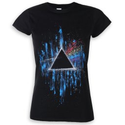 tričko dámské Pink Floyd - The Dark Side of the Moon - Blue Splatter - ROCK OFF - GDAPFTS01LB