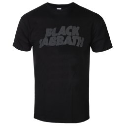 tričko pánské Black Sabbath - Wavy Logo Hi-Build - ROCK OFF - BSTS79MB