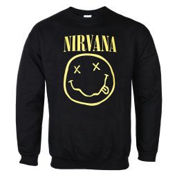 mikina pánská Nirvana - Yellow Happy Face - ROCK OFF - NIRVSWT04MB