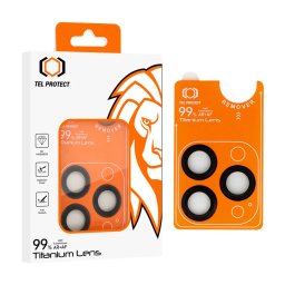 Tel Protect Titanium Lens 99% AR Ochrana objektivů iPhone 16 Pro Max / 16 Pro - černá