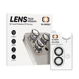 Ochranný 3D kryt objektivu Tel Protect 3D Lens iPhone 16 Plus / 16 - černá