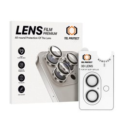 Ochranný 3D kryt objektivu Tel Protect 3D Lens iPhone 16 Plus / 16 - čirá