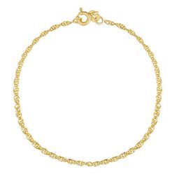 Zlatý náramek Singapur ze žlutého zlata - 1,7 mm varianta 17 cm