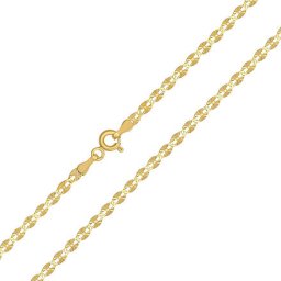 Zlatý řetízek Valentino ze žlutého zlata s broušenými očky - 2,5 mm varianta 40 cm