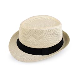 Letní klobouk / slamák unisex, barva 8 (vel. 62) krémová světlá