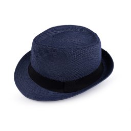 Letní klobouk / slamák unisex, barva 11 (vel. 62) modrá tmavá