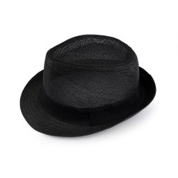 Letní klobouk / slamák unisex, barva 12 (vel. 62) černá
