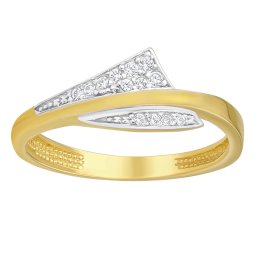 Silvego Zlatý prsten Freccia ze žlutého zlata s Brilliance Zirconia - FNNNF49RGYW