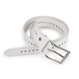 Dámský / dívčí pásek šíře 2,8 cm, barva 1 bílá hladký