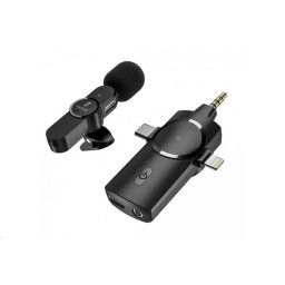 Viking bezdrátový mikrofon s klipem M360, konektor USB-C / Lightning / 3,5 mm jack
