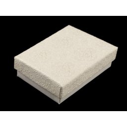 Krabička na šperky 7x9 cm, barva 1 krémová nejsvět.