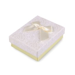 Krabička na šperky 7x9 cm, barva 7 žlutá světlá mašle